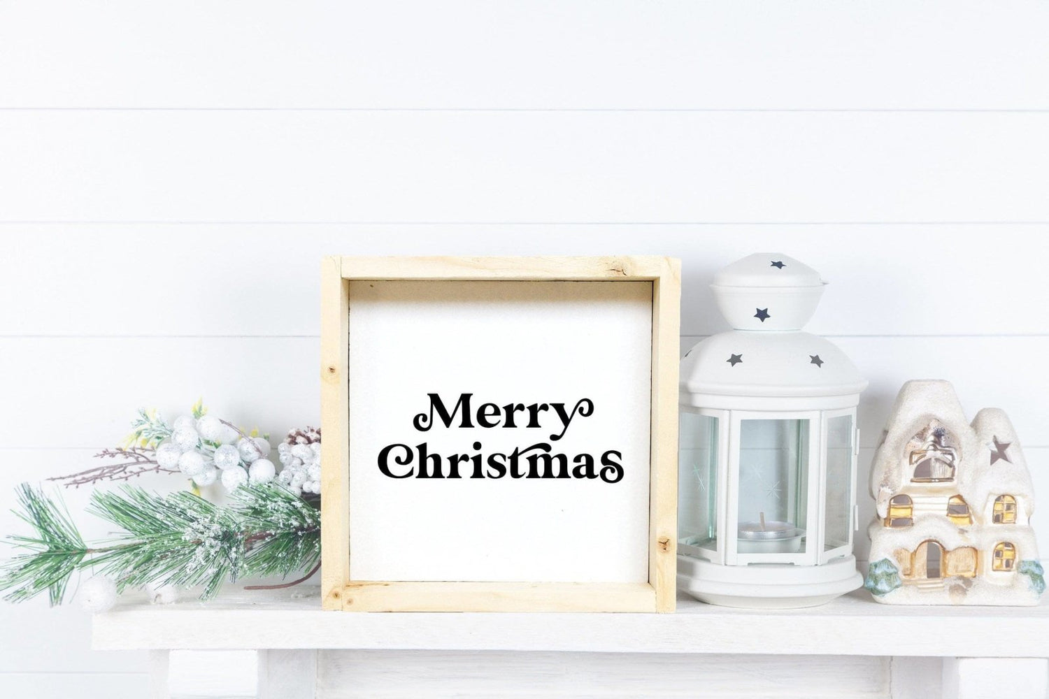 Merry Christmas Mini Wood Sign-6