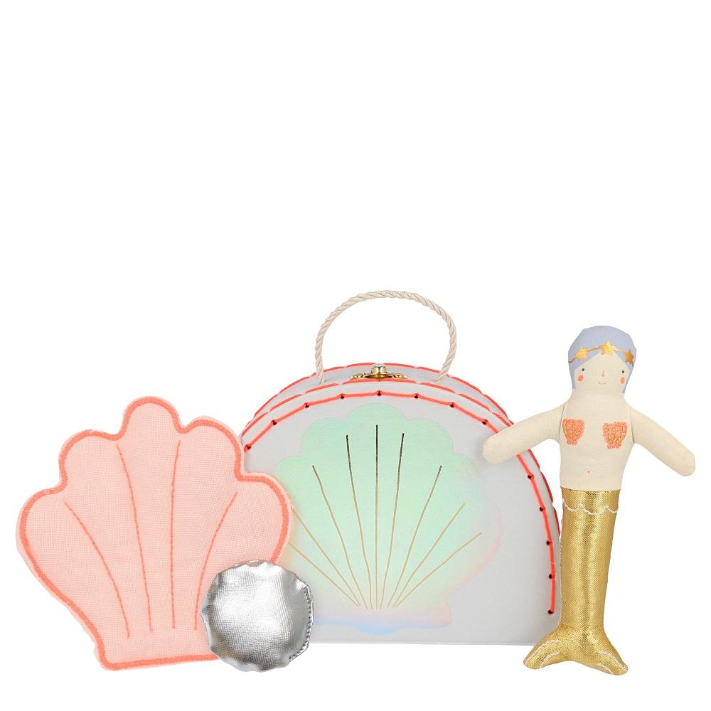 Mini Mermaid Suitcase and Doll-0