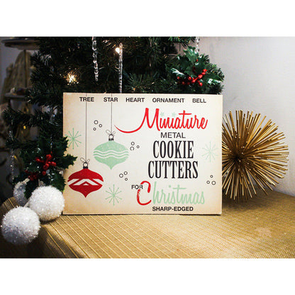 Miniature Cookie Christmas Decor Box Wood Cutout-1