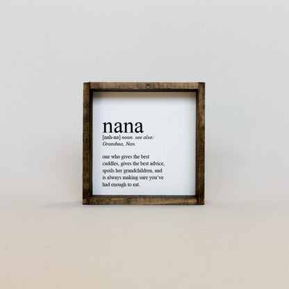 Nana Definition Wood Sign-3