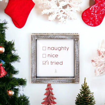 Naughty Nice 5&quot; Sign-1