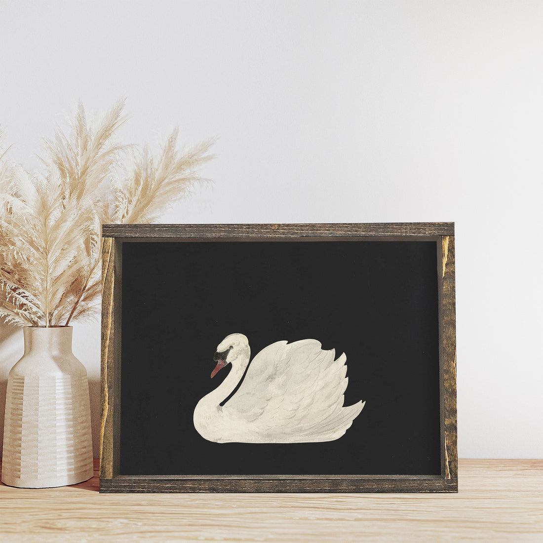 Antique Swan Painting A36-0