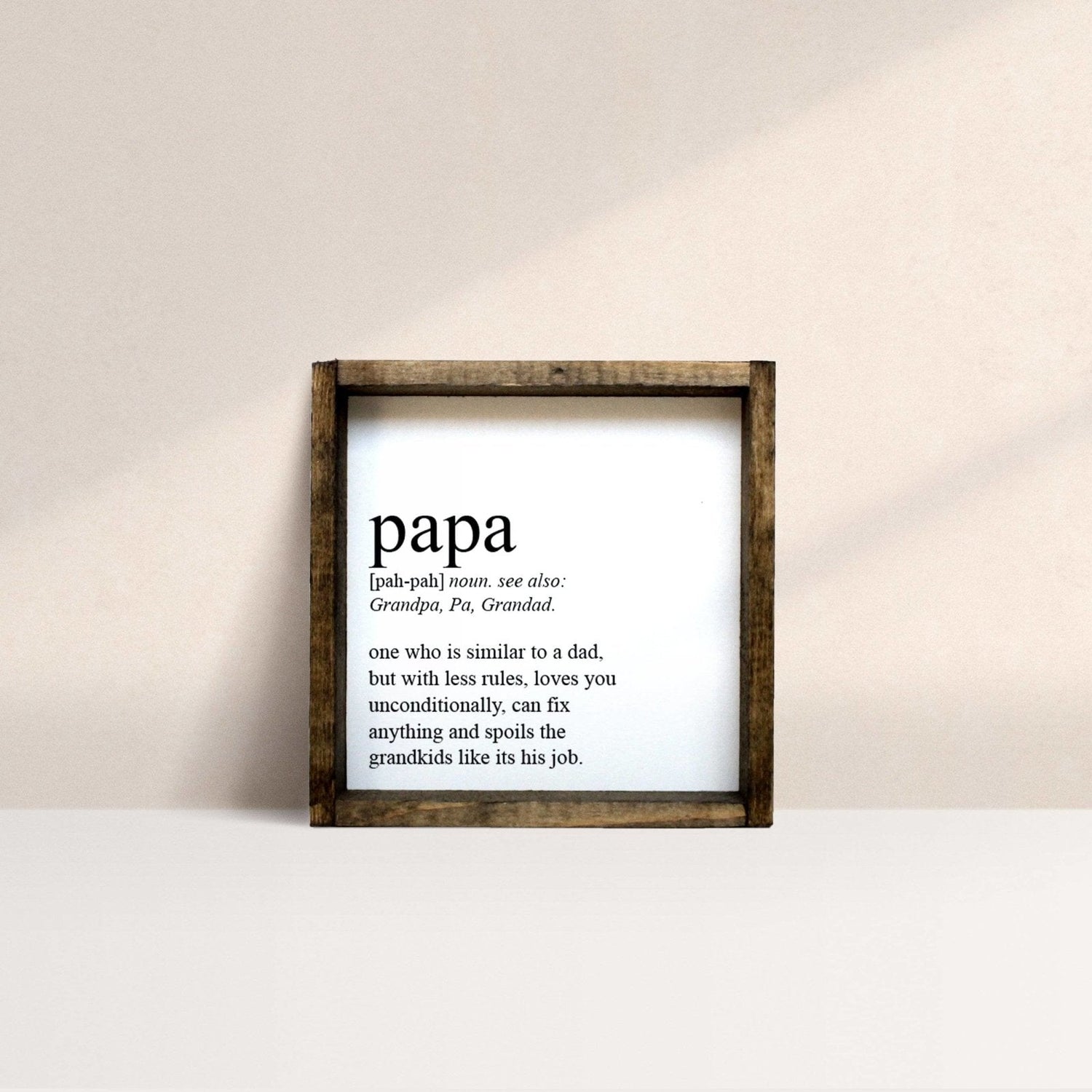 Papa Definition Wood Sign-1