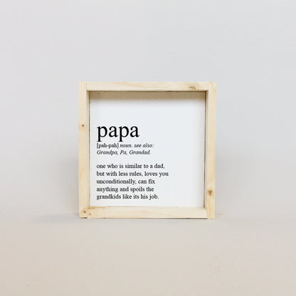 Papa Definition Wood Sign-6