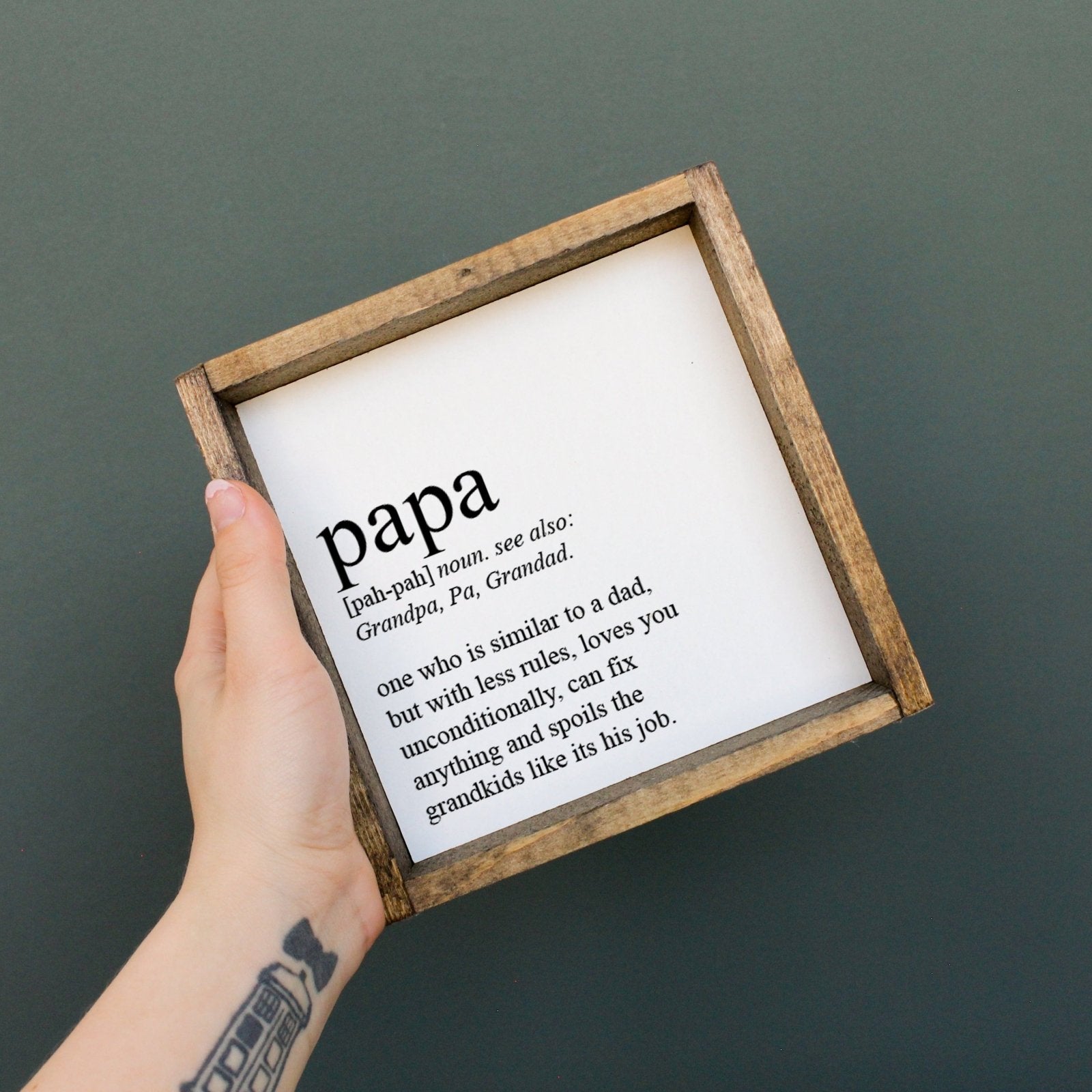 Papa Definition Wood Sign-0