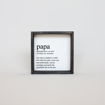 Papa Definition Wood Sign-5