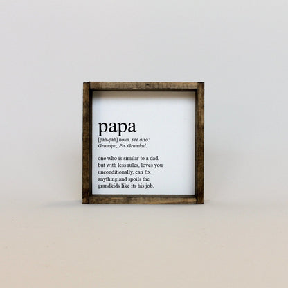 Papa Definition Wood Sign-3