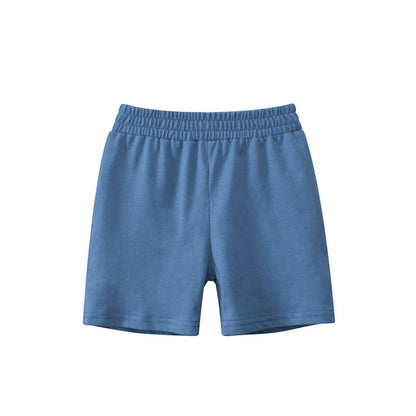 Baby Boy Solid Color Mid Pants In Summer-10