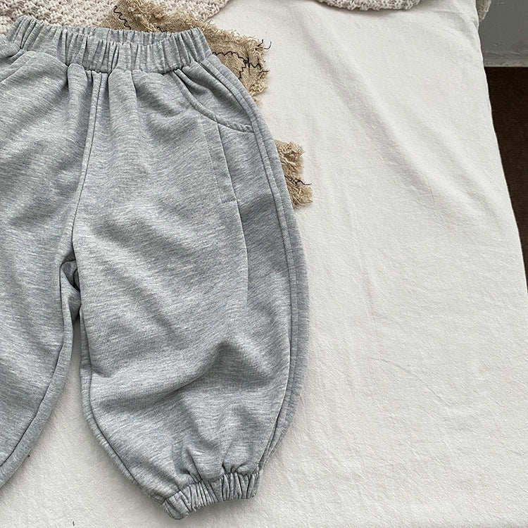 Baby Solid Color Loose Spring Autumn Baby Trousers-9