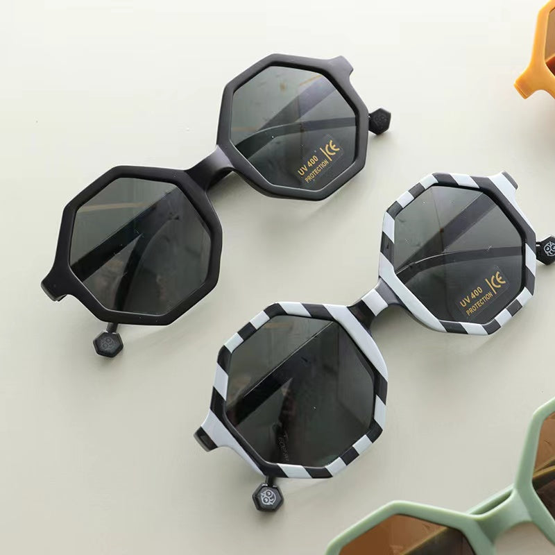 Kids Various Style Fashion Polygon Frame Sunglasses-10