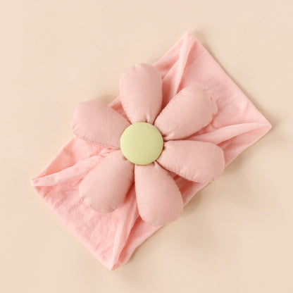 Baby 3D Cotton Filled Flower Patched Design Headbands-9