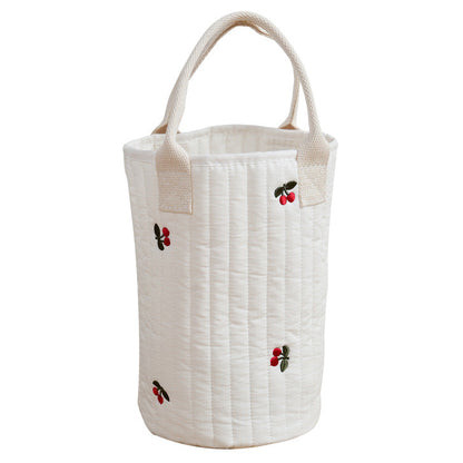 Baby Embroidered Pattern Baby Bottle Storage Mommy Handbag With Compartment-10