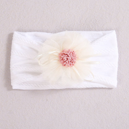 Baby Lace Floral Elastic Cotton Headband-10