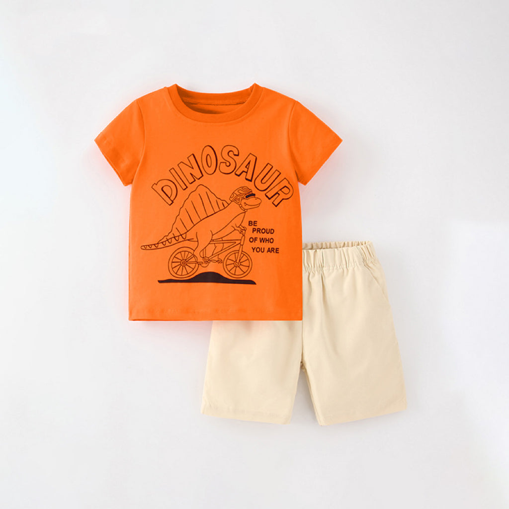 Baby Boy Cartoon Graphic Tee Combo Shorts Sets-4