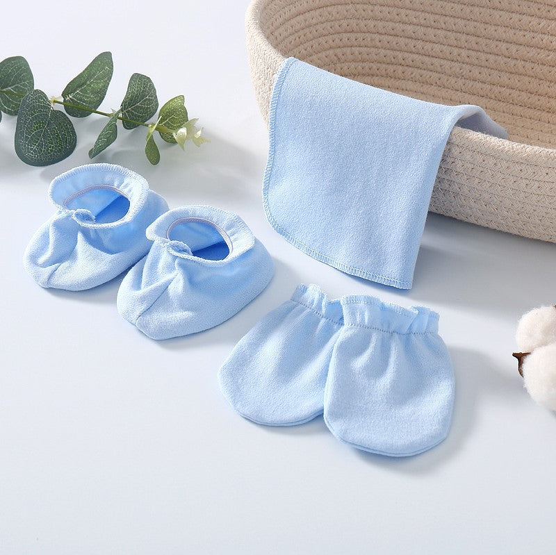 Newborn Solid Color Cotton Bodysuit Thin Style Sets-11