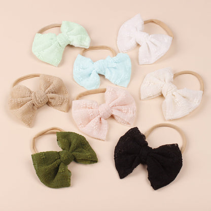 Baby Simple Style Bow Tie Hair Tape For Children-10