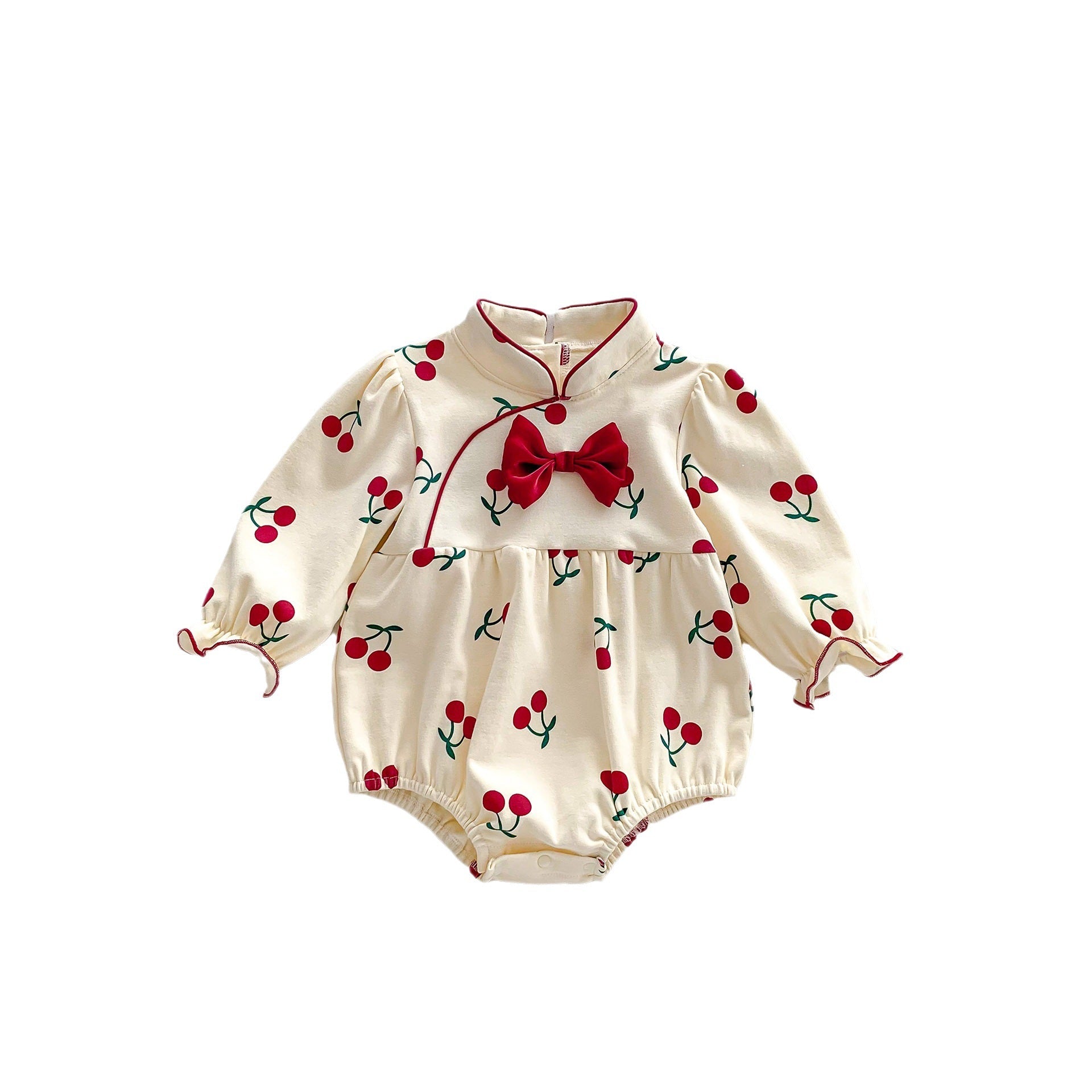 Floral Pattern New Style Long Sleeve Onesies-11