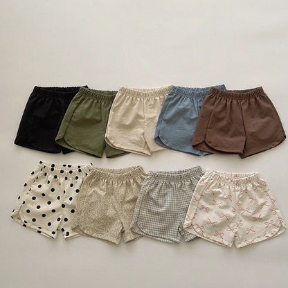 Summer New Arrival Baby Kids Unisex Casual Thin Solid Color Versatile Basic Shorts-0