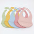 Baby Solid Color Food Grade Silicone Bibs-0