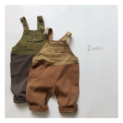 Baby Color Matching Design Soft Cotton Fashion Overalls-11