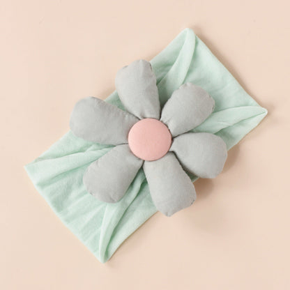 Baby 3D Cotton Filled Flower Patched Design Headbands-12