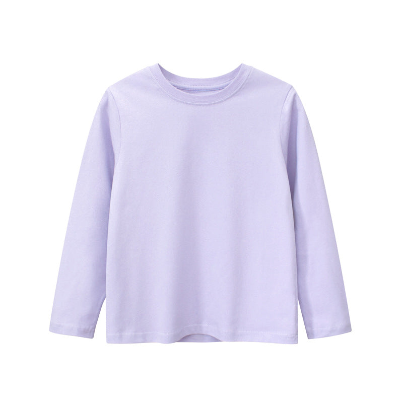 Baby Boy And Girl Solid Color Quality Basic Shirt Tops-13