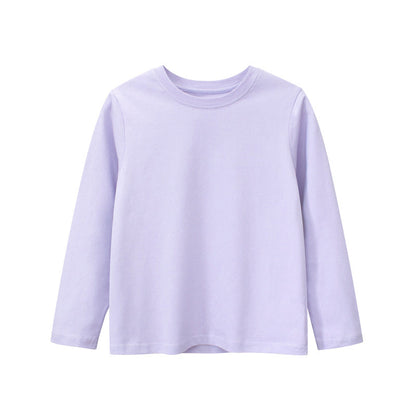 Baby Boy And Girl Solid Color Quality Basic Shirt Tops-13