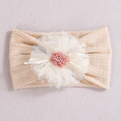 Baby Lace Floral Elastic Cotton Headband-13