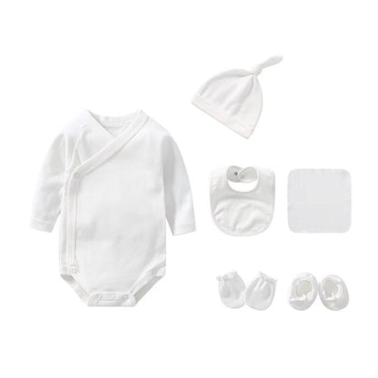 Newborn Solid Color Cotton Bodysuit Thin Style Sets-12