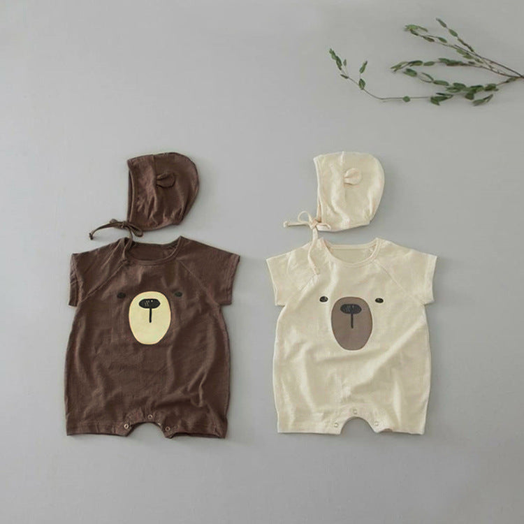 Baby 1pcs Cartoon Bear Graphic Simple Style Crotchets Jumpsuit-13