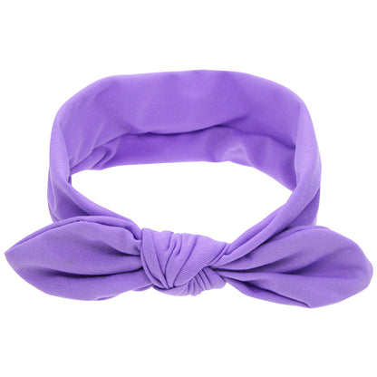 Newborn Baby Solid Color Bunny Ear Shape Elastic Headband-14