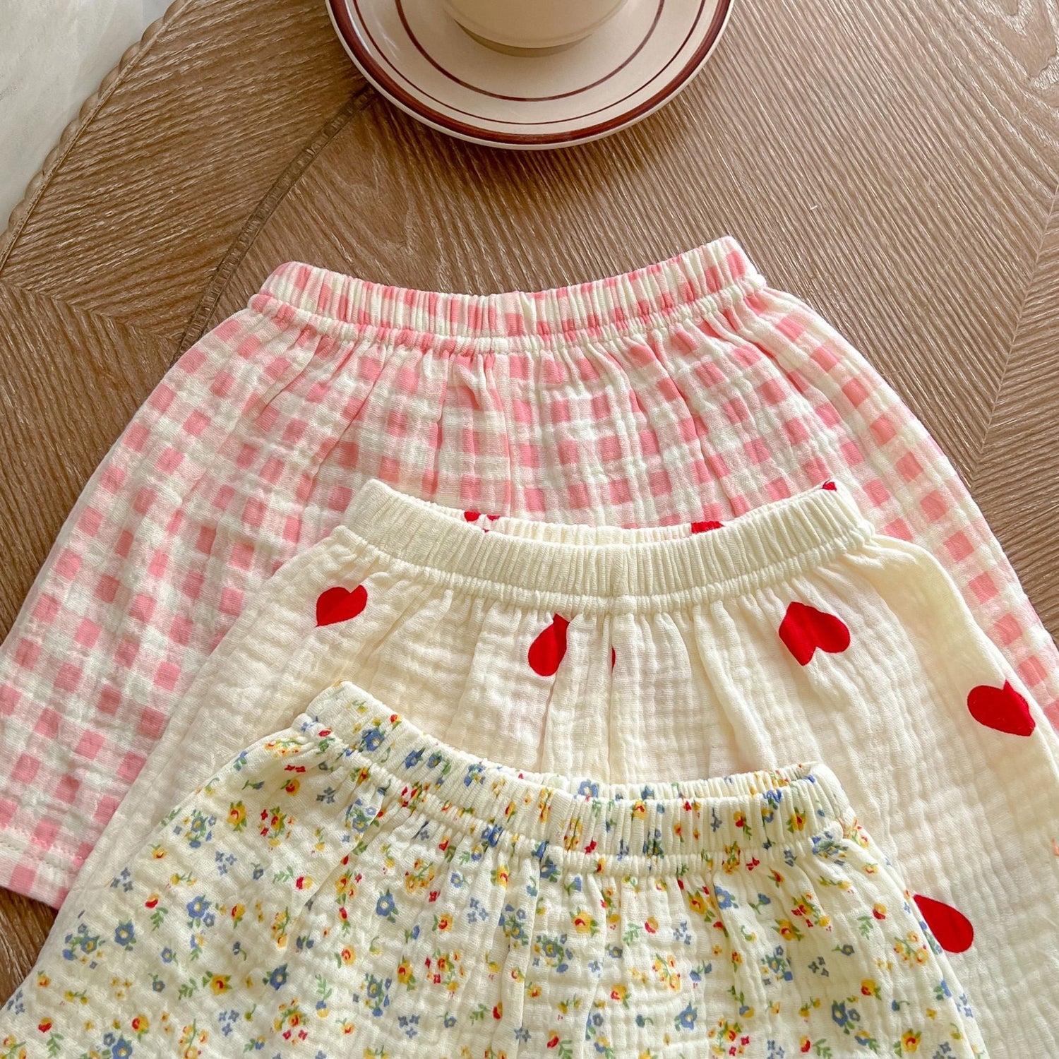 Baby Print Pattern T-Shirt Combo Shorts In Summer Sets-15