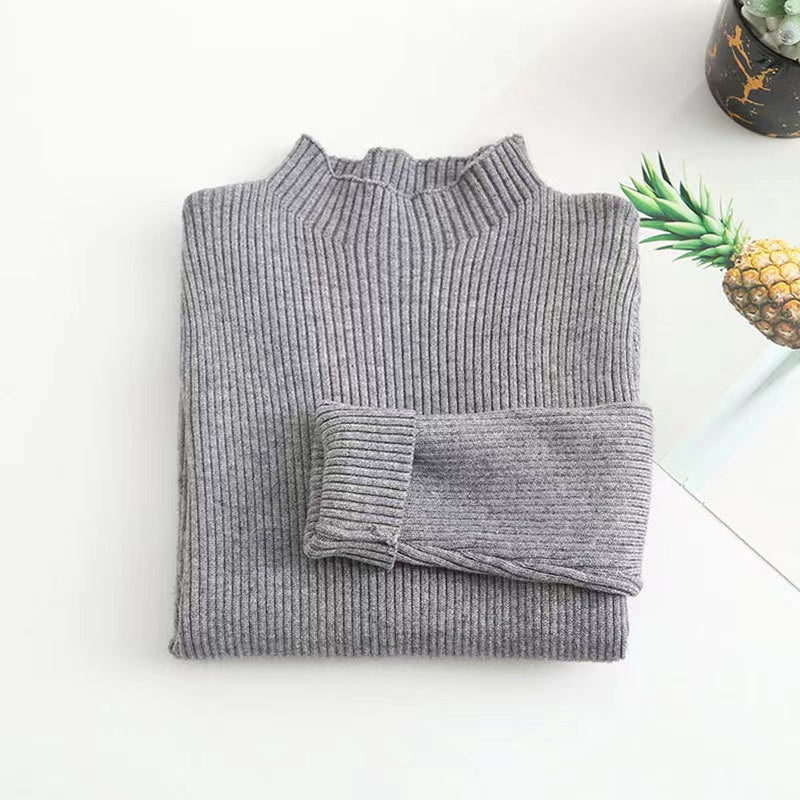 Kids Solid New Arrival Knit Sweater-2