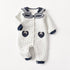 Baby Polka Dot Pattern Bow Patched Design Romper Jumpsuit-1