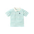 Baby Kids Light Blue Striped Short Sleeves Polo Shirt-0