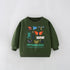 Boys Cartoon Pattern Printing Crew Neck Casual Pullover-0