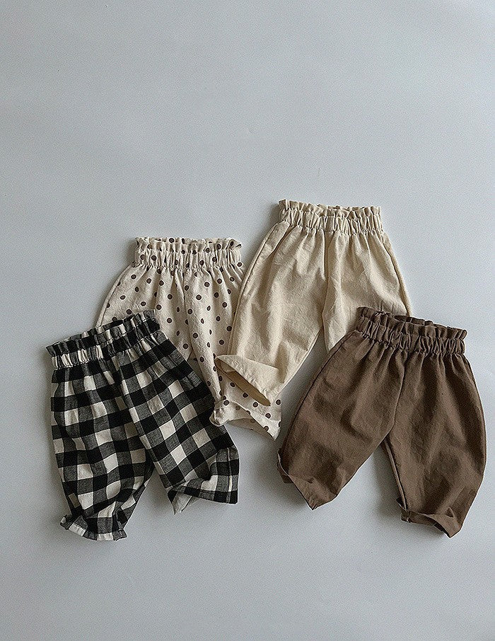 Baby Solid Color Loose Casual Pants-0