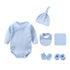 Newborn Solid Color Cotton Bodysuit Thin Style Sets-2