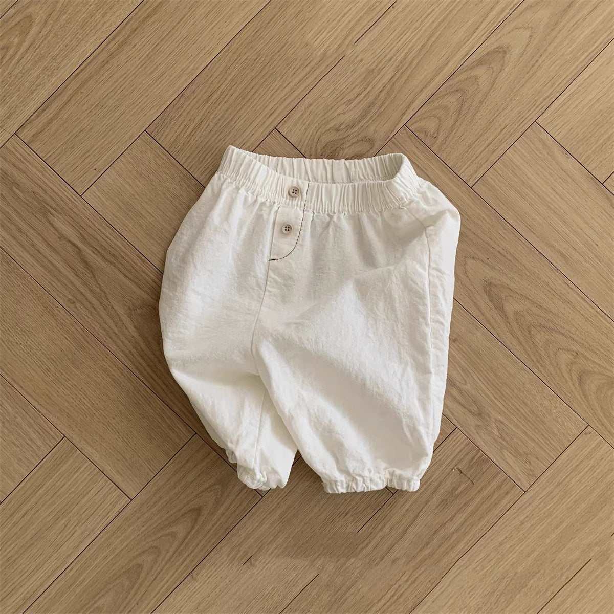 Summer Hot Selling Baby Unisex Thin Soft Cotton Solid Color Fashion Pants-1