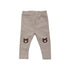 Baby Cartoon Bear Pattern Solid Color Or Striped Design Cotton Pants-1