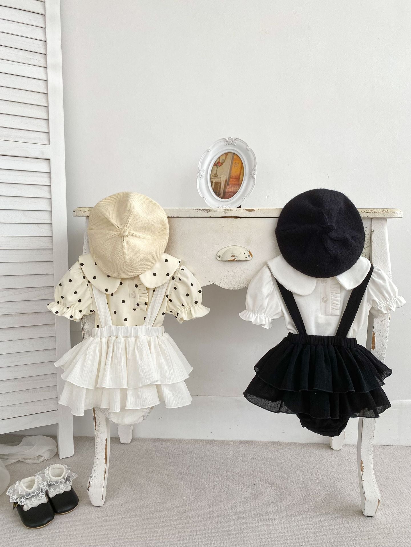 Summer Baby Kids Girls Fashion Short Sleeves Base Shirt And Skirt Clothing Set-1