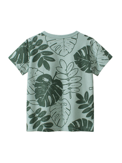 Printing Pattern Boys T-Shirt In European And American Style For Summer-0