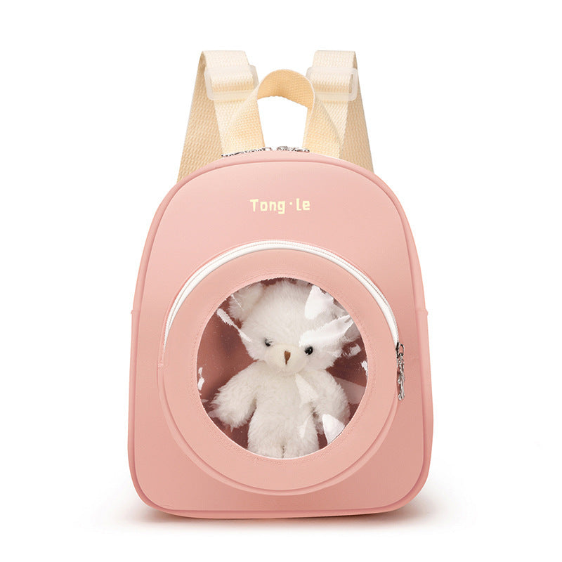 Baby Cute Transparent Window Kindergarten School Bag-1