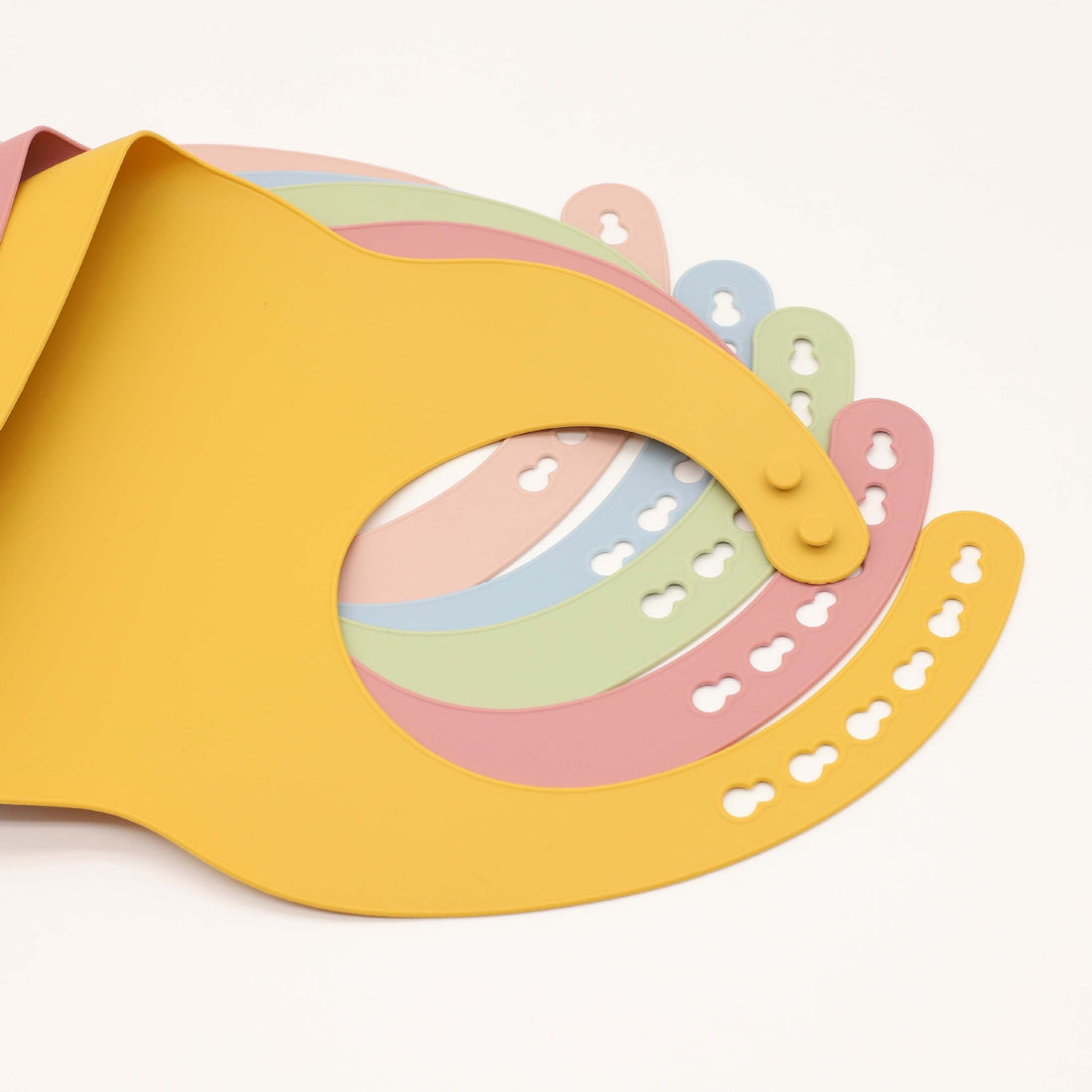 Baby Solid Color Food Grade Silicone Bibs-1