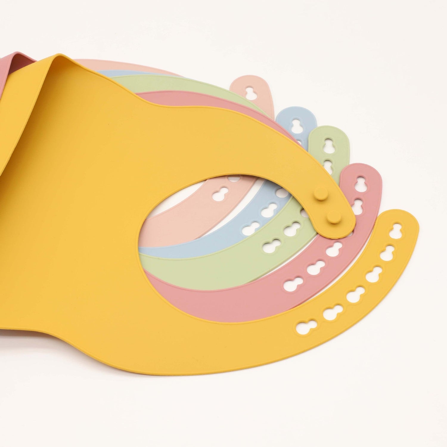 Baby Solid Color Food Grade Silicone Bibs-1