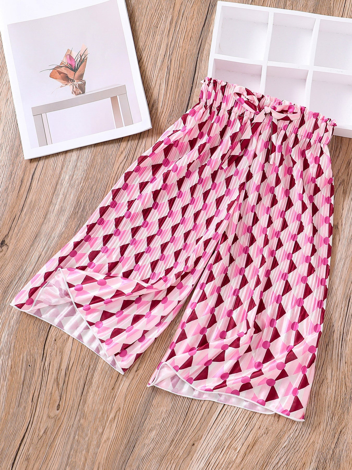 Summer Baby Girls Breathable Thin Abstract Pattern Cheap Pants-0