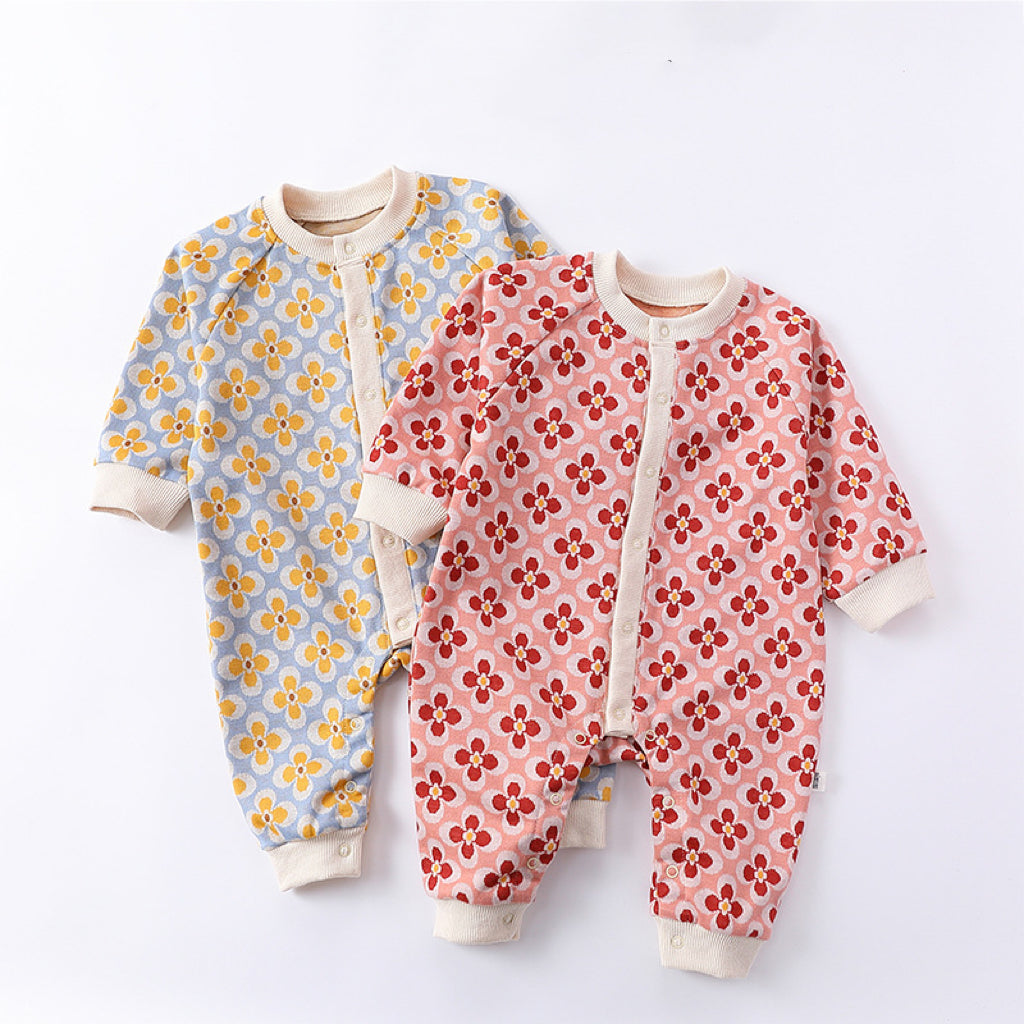 Floral Pattern Autumn Quality Outfits Romper-1