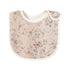 Baby Floral Print Covered Button Design Water Absorbing Bibs-1