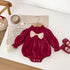 Birthday Red Mesh Patched Onesies Dress-0