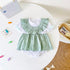 New Arrival Summer Baby Girls Polka Dots Short Sleeves Onesies Dress-1